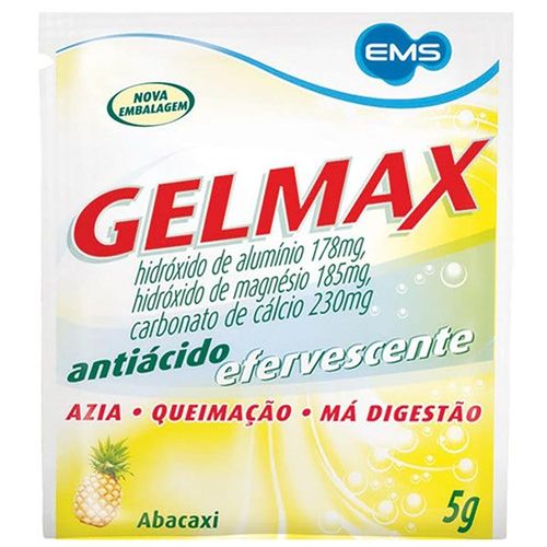Gelmax Pó Efervescente Sabor Abacaxi Envelope 5g
