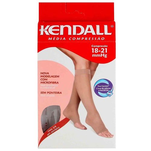Meia Kendall Média Compressão 3/4 Sem Ponteira Mel Tamanho G