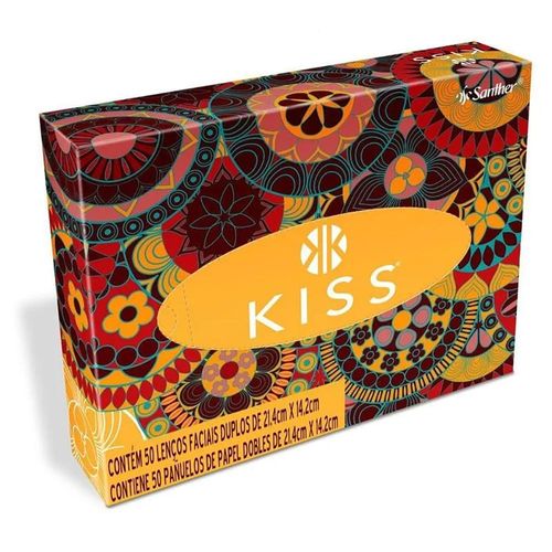 Lenços de Papel Kiss Folha Dupla 50 Unidades