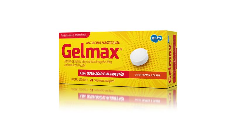 Gelmax-Caixa-24-Comprimidos-Mastigáveis-Sabor-Papaia-Cassis