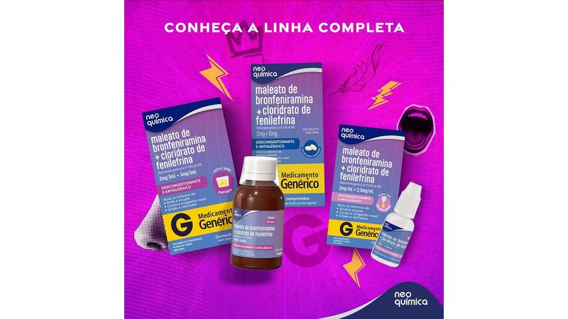 Maleato-Bronfeniramina-+-Cloridrato-Fenilefrina-15mg-Neo-Química-Genérico-Caixa-12-Comprimidos