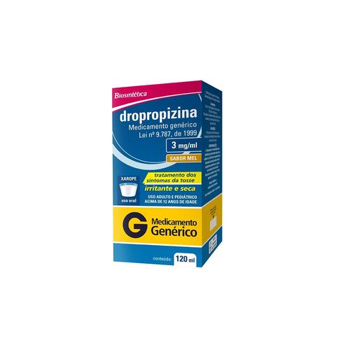 Dropropizina 3mg/ml Biosintética Genérico Frasco 120ml
