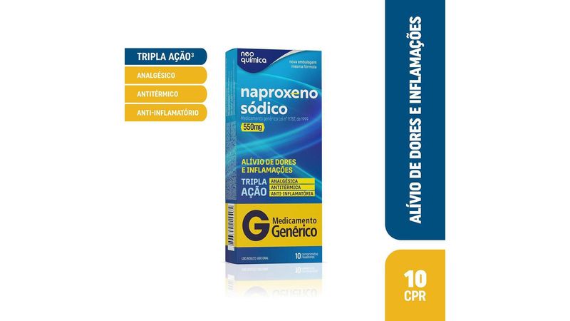 Naproxeno-550mg-Neo-Química-Genérico-Caixa-10-Comprimidos-Revestidos-