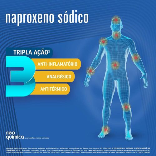 Naproxeno 550mg Neo Química Genérico Caixa 10 Comprimidos Revestidos