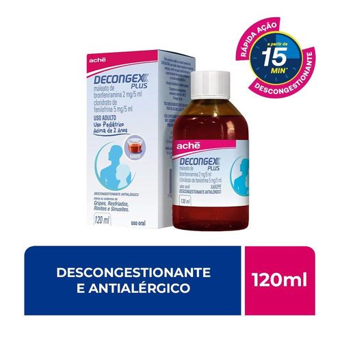 Decongex Plus Xarope Frasco 120ml