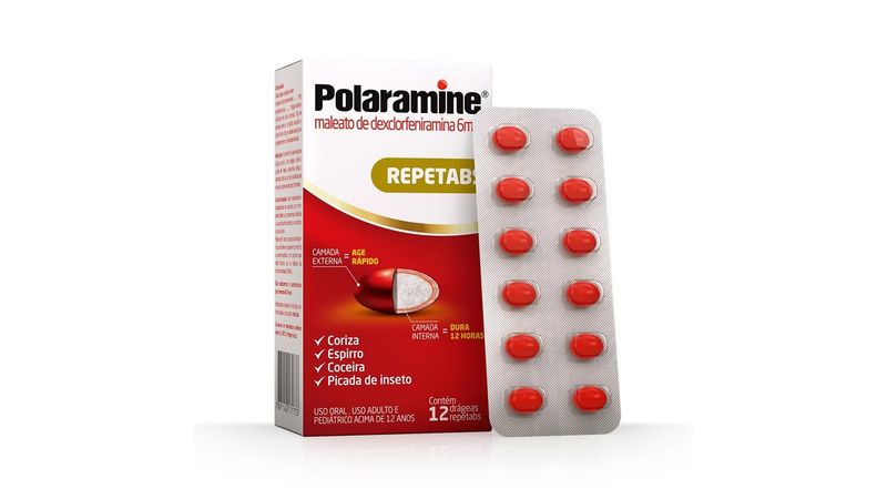 Polaramine-Repetabs-6mg-Caixa-12-Comprimidos-Liberação-Prolongada